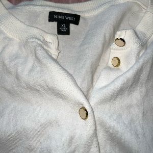 White Nine West cardigan